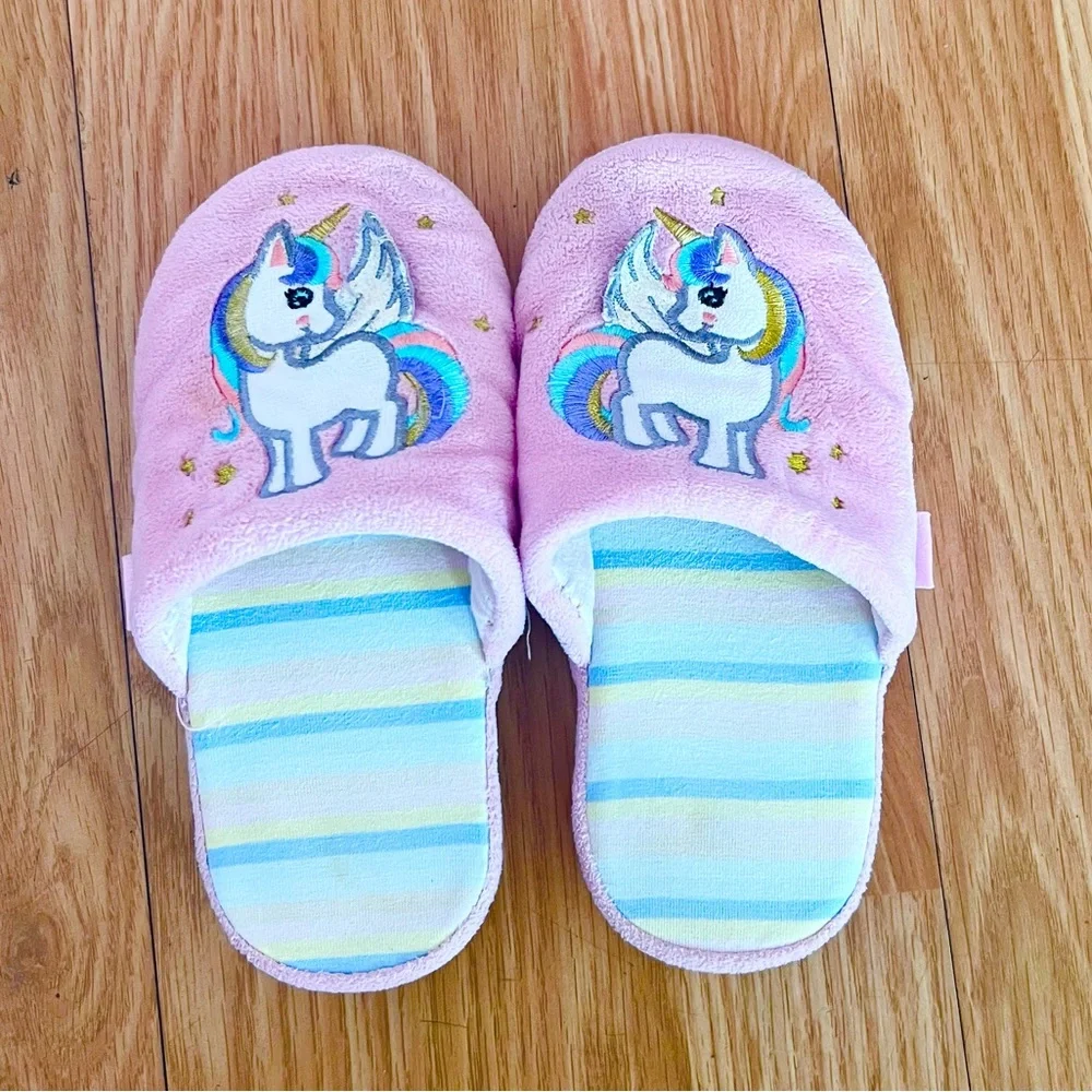 Unicorn little girl slippers